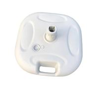 Wswqop Support de Parasol Rond, Stable, Base Lestable (sable, Eau), Remplissage Facile, Support de Parasol En PP pour Terrasses, Espaces Commerciaux et Résid, Blanc