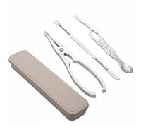 Wsymxuo 3 Pièces Pince à Crabe En Acier Inoxydable Ergonomique Pince à Crabe Poignée Antidérapante Ensemble de Dégustation de, Ensemble De 3 Pièces Pour Crabe Ciseaux À Pinces De Crabe
