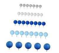 Wsymxuo 50 Boules Décoratives pour Gâteaux, Accessoires de Décoration, Mini Ballons pour Fêtes, Bleu