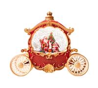 Wsymxuo Boule à Neige de Noël, Boule à Neige En Forme de Carrosse de Noël, Décoration de Table pour Les Mariés, ROUGE