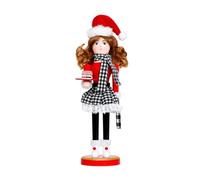 Wsymxuo Figurine Casse Noiste Personnage Shopping Féminin sur Base Autoportante pour Décoration Noël Ambiance Fête, Style B