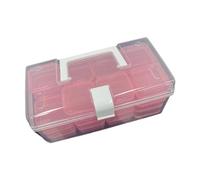 Wsymxuo Petite Boîte de Rangement Transparente Multifonctionnelle pour Perles, 32 Compartiments Rectangulaires, en Polypropylène (PP), avec Couvercle Portable