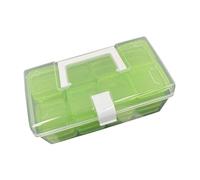 Wsymxuo Petite Boîte de Rangement Transparente Multifonctionnelle pour Perles, 32 Compartiments Rectangulaires, en Polypropylène (PP), avec Couvercle Portable