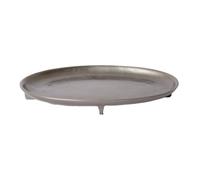Wsymxuo Plateau Ovale en Aluminium Large Plateau Texturé Argenté Polyvalent pour Console