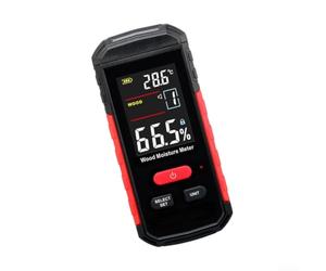 WT635 Testeur d'humidité du bois avec écran numérique, 8 plages de mesure réglables pour bois et matériaux de construction, rétroéclairage, fonction d'alarme, charge USB, mesure de la température