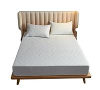 WTAXBH Pprotege Matelas Housse de Matelas imperméable, Drap-Housse matelassé 140 x 200 cm, 160, protège-Matelas Couleur Unie, sans taie d'oreiller(White,90x200x30cm)