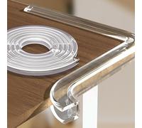 WTBHDUK Protection de Bord de Verre Transparente, Bande d'étanchéité en U de 0,5 à 20 mm, Bande de Chant en Caoutchouc pour réparation de Meubles, étagères de Table, 5 m (6 à 7 mm)
