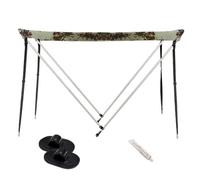 WTJDCCY Bimini pour Bateau, Oxford 210D Imperméable, Taud de Soleil pour Bateau avec Armature en Aluminium, Compatible avec Les Bateaux Pneumatiques de 100 à 140 cm