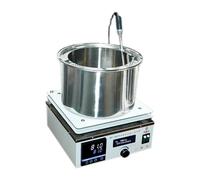 WTRYRN Agitateur magnétique Chauffant numérique, mélangeur à température constante avec sonde PT100, Bain-Marie/Bain d'huile en Acier Inoxydable pour la préparation et l'analyse d'échantillons 15L