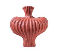 WTTAK Vase Céramique Forme Irrégulière Wabi Sabi Style Français Salon | Vase Céramique Forme Irrégulière Wabi Sabi Style Français Noir Beige Rouge Salon Entrée Fleurs Séchées Déco