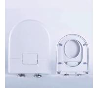 Wttfc Abattant WC avec Reducteur Enfant,2 En1 Cuvette Toilette Forme D avec Frein De Chute,Lunette WC avec Fermeture en Douceur,Montage Facile,Coloré Plastique 45 X 36 Cm,Blanc