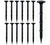 WUBAYI Lot de 50 piquets de sol robustes - 11 cm de long - Ancrage au sol de qualité supérieure pour le contrôle des mauvaises herbes, filet d'ombrage, bâche en plastique - Idéal pour les vergers, les