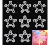 WUBAYI Lot de 60 clips réutilisables pour ballons en forme de fleur de prunier et kit de connecteur pour décoration de mariage/anniversaire/fête