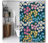 Wucuuxen Fleur Rideau Douche 180x210cm Rideau de Douche Usine Shower Curtain - Impression Polyester Tissu - avec 12 Crochets - Tissu Lavable en Machine - Imperméable - pour Salle de Bain - Hôtel D#2