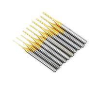 Wudhgslc Fraises pour PCB-0,8-3,0 mm, 10 pcs Carbure Titane, 1/8 pouce | Fraises pour PCB ensemble polyvalent: 10 pièces avec diamètres 0,8-3,0 mm, parfait pour gravure, sculpture et lettrage