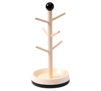 Wudhgslc Nordic Solid Wood Rotary Cup Holder for Tea and Water Cups | Nordic Solid Wood Rotary Cup Holder: Rotating design offers effortless access from any angle, ideal for busy kitchens.