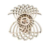 Wudhgslc Sculpture Murale Dynamique Pin - Effet Cinétique Déco Chic | Oeuvre artisanale en pin, murale mobile actionnée par énergie cinétique; ressort et engrenages garantissent une pièce .