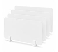 WUDLEP Lot de 4 séparateurs acoustiques de bureau - 60 x 40 cm - Réduit le bruit et la distraction visuelle - Panneau de séparation portable avec pinces - Pour maison, bureau, bibliothèque, salle de