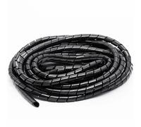 WUDOLI Faisceau de câbles spiralés, gaine isolante résistante for protection de circuit mécanique Outils(Noir,14mm x 6 meters)
