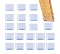WUDQIJI Lot de 20 capuchons de protection pour pieds de chaise - 40 x 20 mm - En plastique - Ovales - Protection du sol - Pour tubes de chaise, table
