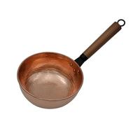wueiooskj Pot à lait en cuivre, poêle à frire, en cuivre, cuisson de petits plats cuisine de manière efficace et efficiente, petit chauffe-beurre pour soupes et pâtisseries, Fond rond