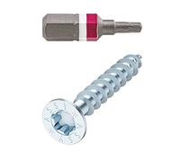 Würth ASSY Lot de 50 vis universelles en acier galvanisé 5 x 80 Filetage complet Tête fraisée RW Avec embout