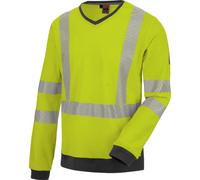 Tee-shirt de travail manches longues haute-visibilité jaune fluo Würth MODYF Jaune S