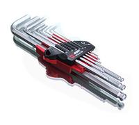 Würth Set llen hexagonales tête sphérique 9 pièces série clés P/EI T.SFER.1,5-10 9 pièces Zebra, métal.