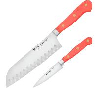 Wüsthof CLASSIC 2-Piece Knife Set, Santoku and Vegetable Knife (17 cm/9 cm) Coral Peach 1121760203