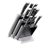 Set de bloc à couteaux CLASSIC, 10 pièces, avec fusil d'affûtage et fourchette à viande, noir, Wüsthof
