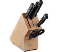 Bloc à couteaux et couteaux en set, 6 pièces, avec fusil d'affûtage et ciseaux, Wüsthof