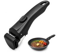 Wufaa Poignée Détachable pour Casserole, Universelle Amovible Résistante pour Tefal Chaleur 250°C Support 10kg Poignée Antidérapante pour Poêle Casserole Wok Sauteuse et Batterie de Cuisine