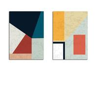 WUHBCZ Art Décor,Affiche Moderne Peinture Abstraite Géométrique sur Toile Art Mural pour Salon Chambre Bureau Galerie Chambre D'Enfant-30 * 50cm*2PCS (Non encadré)