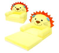 WUHUANMD Canapé 2 en 1 pour tout-petit rempli de mousse haute densité | 80 x 55 x 40 cm - Canapé pour enfant avec poignée de transport intégrée - Pas de montage nécessaire - Housse lavable en