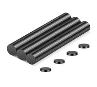 Wukong 100PCS Petits Aimants Noirs, 4x1mm Aimant Neodyme Frigo Puissants Aimants Mini Noir pour Calendrier Tableau Blanc Carte Cuisine Réfrigérateur