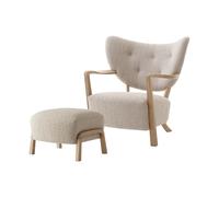 &Tradition Chaise longue Wulff ATD2 fauteuil et pouf ATD3 Chêne huilé-Karakorum