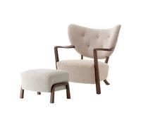 &Tradition Chaise longue Wulff ATD2 fauteuil et pouf ATD3 Noyer huilé-Karakorum
