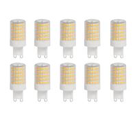 WULUN G9 10W ampoules LED, blanc chaud, 3000k, équivalent 100W halogène, 93pcs LED, 1000 LM, 360 ° angle de faisceau, super lumineux, AC 220V - 240V, aucun scintillement non dimmable, paquet de 10