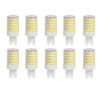 WULUN G9 10W ampoules LED, blanc froid, 6000k, équivalent 100W halogène, 93pcs LED, 1000 LM, 360 ° angle de faisceau, super lumineux, AC 220V - 240V, aucun scintillement non dimmable, paquet de 10