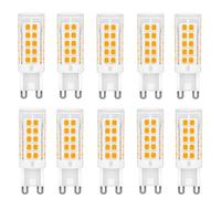 WULUN G9 5W ampoules LED Blanc Chaud 3000K, équivalent 50W, 10 Pcs | ampoules G9 LED, pour éclairage domestique, sans scintillement, 220-240V, Non dimmable, angle de faisceau 360°