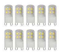 WULUN G9 ampoules LED 2W blanc froid 6000k, 20W remplacement des ampoules halogènes, non dimmable, ampoules à base de broche G9, ac220-240V, angle de faisceau 360°, paquet de 10