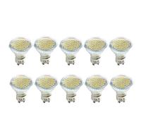 WULUN Lot de 10 Ampoule Spot LED GU10, Verre, 5W Equivalente Incandescence 50W, Blanc Froid 6000K, 500LM, AC85-265V, 120° Larges Faisceaux, Ampoule Réflecteur LED, Non-dimmable