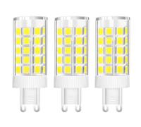 WULUN Lot de 3 Ampoules LED G9 10W Équivalent Halogène 150W, 86 LED, 1000Lm, Angle de faisceau 360°, Ultra Lumineuses, AC220-240V, Non Dimmable, Blanc Froid 6500K