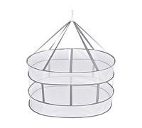 WUMUZAI Séchoir à linge pliable en maille, grand étendoir à suspendre pour vêtements, cintre de séchage pliable, portable pour le linge intérieur et extérieur (2 niveaux)