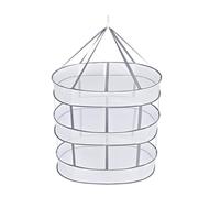 WUMUZAI Séchoir à linge pliable en maille, grand étendoir à suspendre pour vêtements, cintre de séchage pliable, portable pour le linge intérieur et extérieur (3 niveaux)