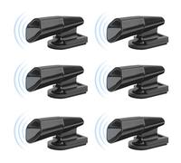 WUMZIRA 6 Pièces Sifflet Ultrason Anti Gibier pour Voiture, Répulsif Animaux Sauvages Efficace pour Chevreuil et Cerf, Dispositif d'Alerte de Sécurité pour Auto, Camion et Moto, Noir