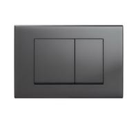Wunderbad Plaque de déclenchement compatible avec Geberit Duofix Sigma/Delta/Basic pour 2 chasse de débit (unmetal)