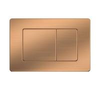 Wunderbad Plaque de déclenchement compatible avec Geberit Duofix Sigma/Delta/Basic pour 2 chasse d'eau (acier inoxydable rose doré)