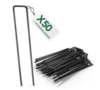 WUNDERGARDEN Lot de 50 piquets de Fixation en Acier pour bâche Anti-Mauvaises Herbes - 150x25mm - Ø2,7mm