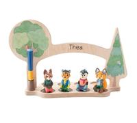 wunderwunsch Étagère modulaire pour figurines Edurino et stylet, cadeau pour la rentrée des classes, l'école, la maternelle, porte-stylos pour enfants, trousse à crayons, porte-stylos avec nom (forêt